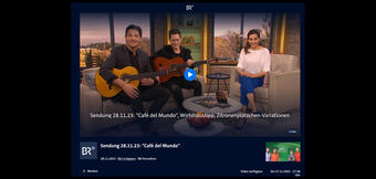 BR Fernsehen - wir in Bayern über - Cafe del Mundo