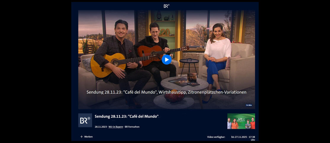 BR Fernsehen - wir in Bayern über - Cafe del Mundo